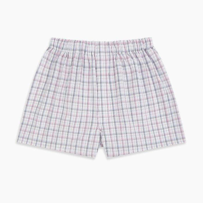 Purple and Orange Multi Graph Check Godfrey Boxer Shorts Image 2