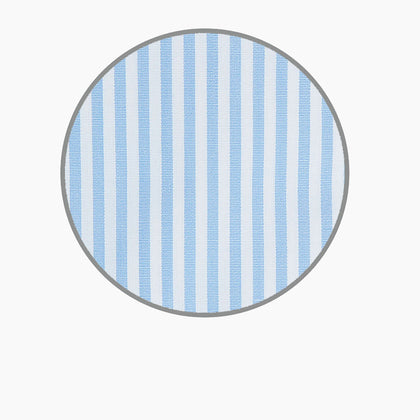 Light Blue Bengal Stripe Cotton Fabric Image 2