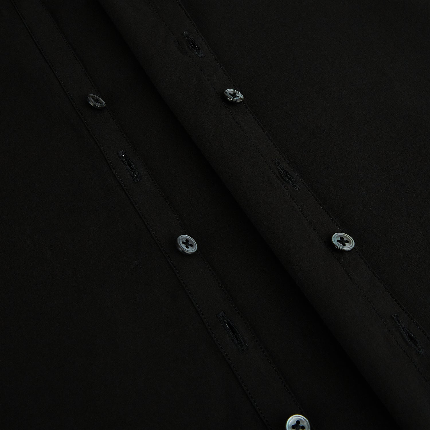 View 7 of product A long-sleeved, collared MIDNIGHT BLUE WINDSOR SHIRT by Turnbull & Asser, laid flat on a white background, highlights classic British craftsmanship.