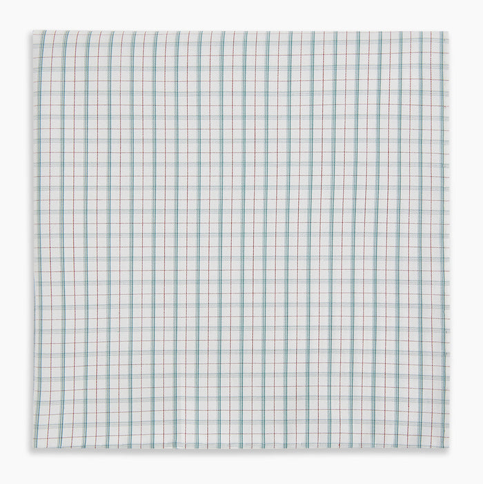 Green Multi Graph Check Hand-Rolled Handkerchief Image 3