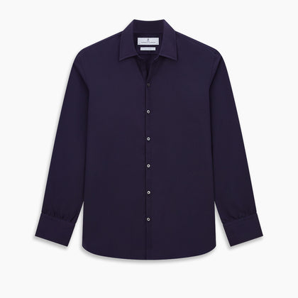 Navy Textured Windsor Shirt Image 8