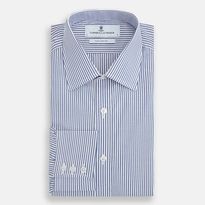 Navy Bengal Stripe Mayfair Shirt Image 4