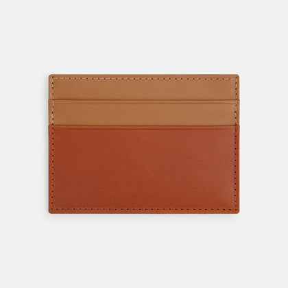 TAN LEATHER CARD CASE Image 1