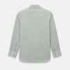 View 3 of product A dark green micro graph check Westminster shirt by Turnbull & Asser, featuring fine British craftsmanship, a Turnbull collar, and white buttons, is laid flat on a white background.