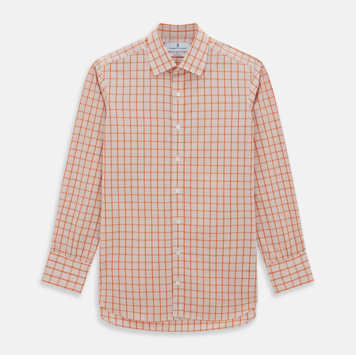 Orange Graph Overlay Check Mayfair Shirt