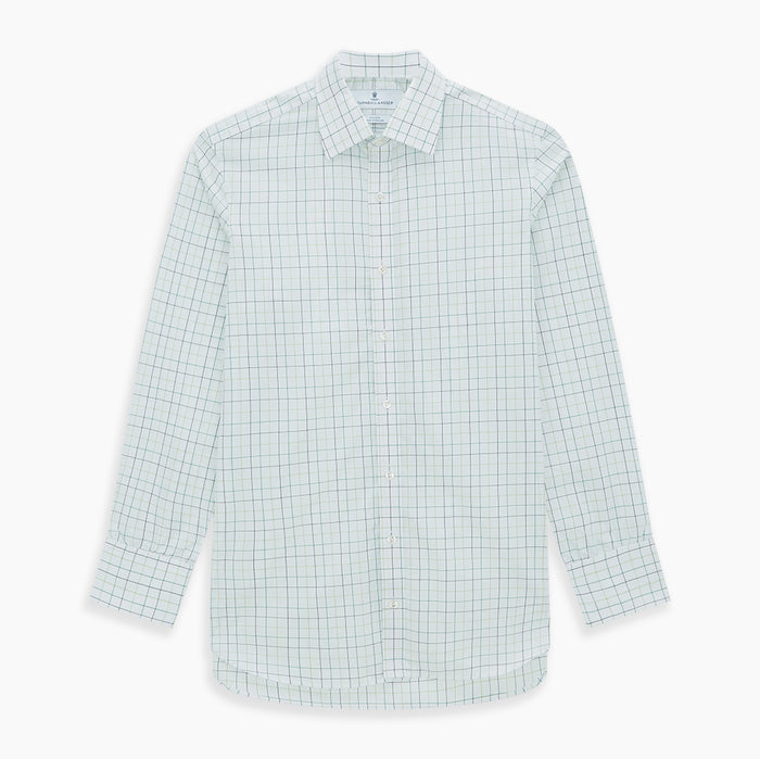 Dark Green Grid Check Mayfair Shirt Image 6