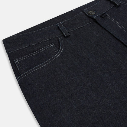 Navy Denim Trousers Image 1