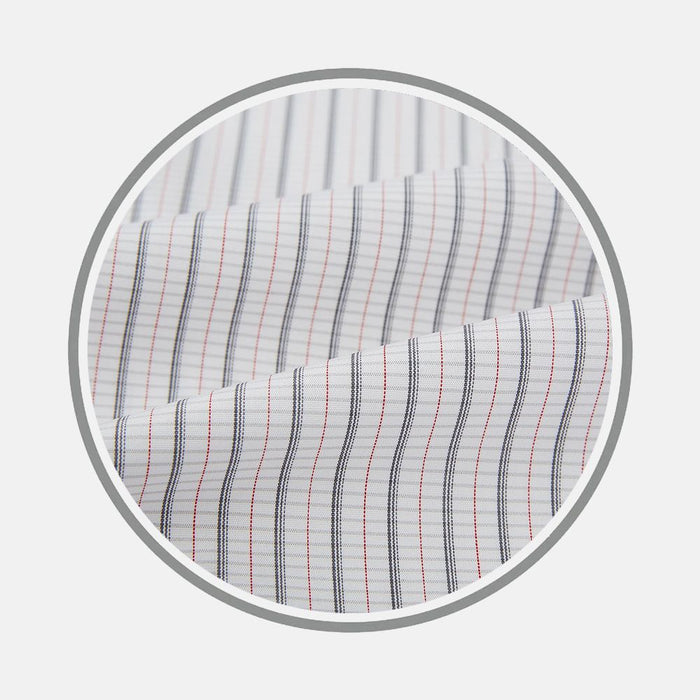 Red and Navy Graph Check Fabric