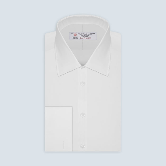 White Two-Fold 200 Cotton Fabric Image 1