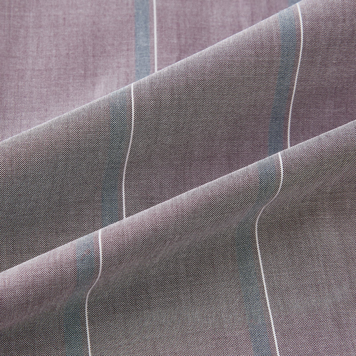 Light Porto Red Track Stripe Shirt with Contrast T&A Collar and Cuffs Image 5