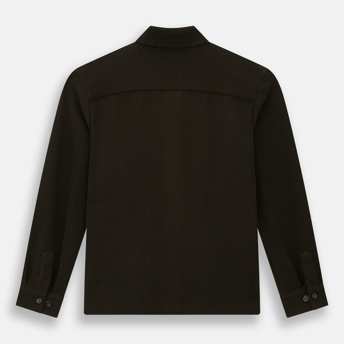 Dark Chocolate Greenwich Knitted Overshirt Image 2