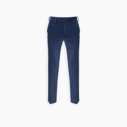 Navy Plain Trousers Image 2