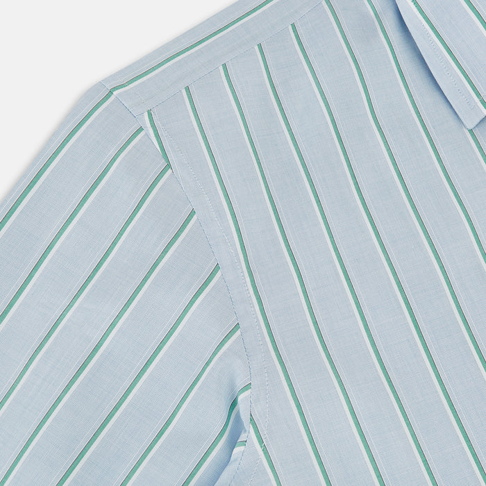 Blue and Green Multi-Stripe Westminster Shirt Image 5