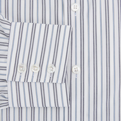 Navy Multi Stripe Mayfair Shirt Image 3
