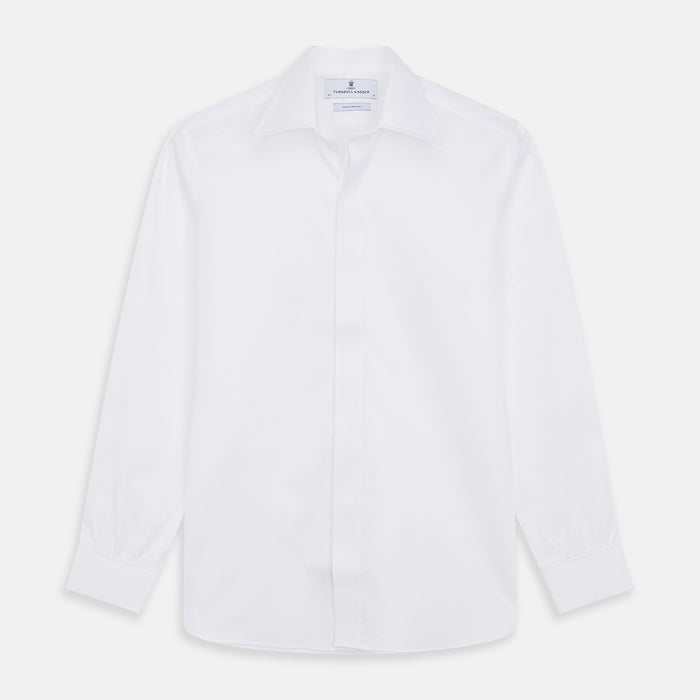 WHITE TAILORED FIT DRESS SHIRT