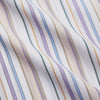 View 3 of product The Colourful Garden Multi Stripe Cotton Regular Fit Mayfair Shirt by Turnbull & Asser features a collar, buttoned cuffs, and vertical stripes in blue, yellow, pink, and white on a light background for a relaxed look.