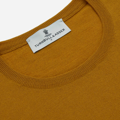Gold Crew Neck Merino Jumper Image 1