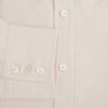 View 4 of product A plain, long-sleeve Pale Pink Mayfair Shirt by Turnbull & Asser with a T&A collar and buttoned cuffs, laid flat on a white background.