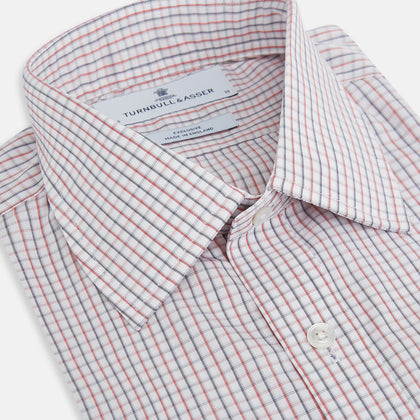 Red and Blue Multi Check Mayfair Shirt Image 1