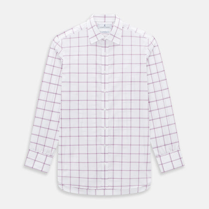 Antique Pink Grid Check Mayfair Shirt