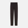 View 3 of product The Brown Henry B Trousers by Turnbull & Asser are straight-leg trousers made from premium Italian cotton, with belt loops, front button and zipper closure, shown against a plain white background.