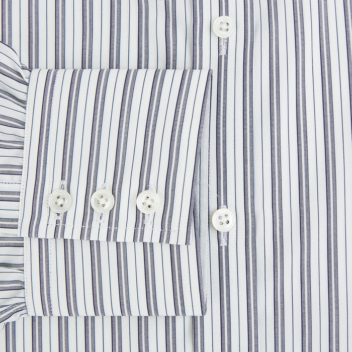 Navy Multi Stripe Mayfair Shirt Image 3