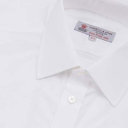 Two-Fold 200 White Cotton Shirt with T&A Collar and Double Cuffs Image 4