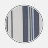View 1 of product A close-up of Turnbull & Asser's Blue, Green & White Stripe Cotton Fabric is shown within a circular frame on a light gray background.