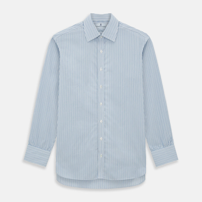 Sky Blue Double Stripe Mayfair Shirt