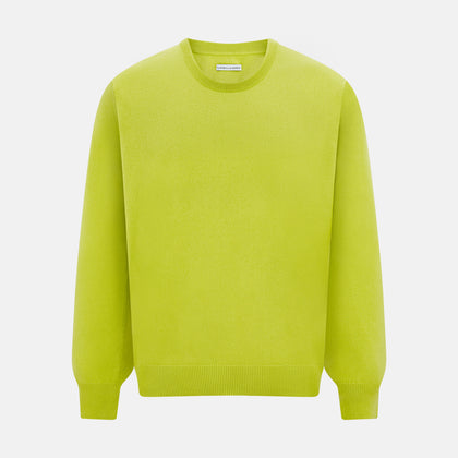 Lemon Green Cashmere Round Neck Jumper