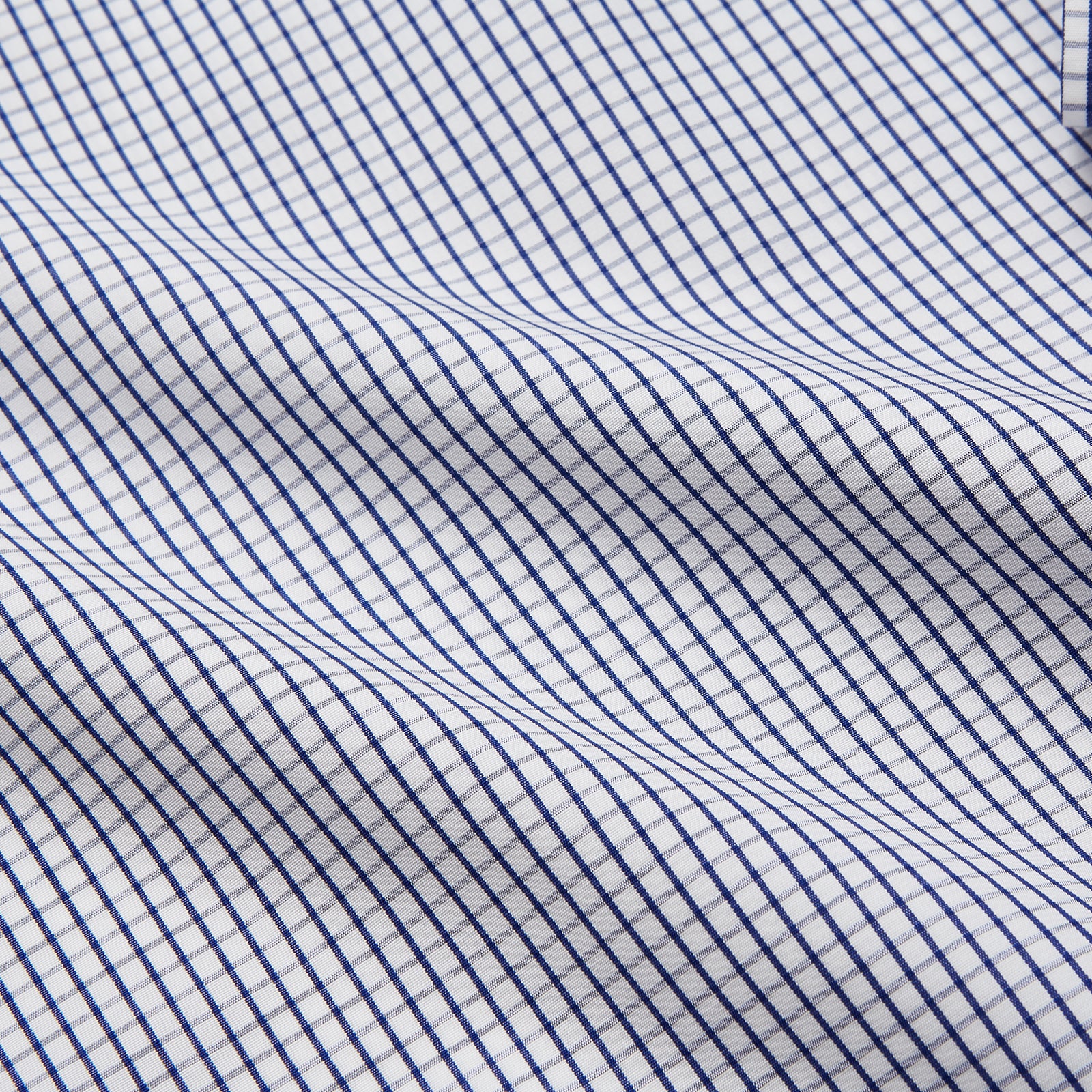 View 4 of product The Navy Check Cotton Regular Fit Mayfair Shirt by Turnbull & Asser features a timeless checked pattern for a classic look.