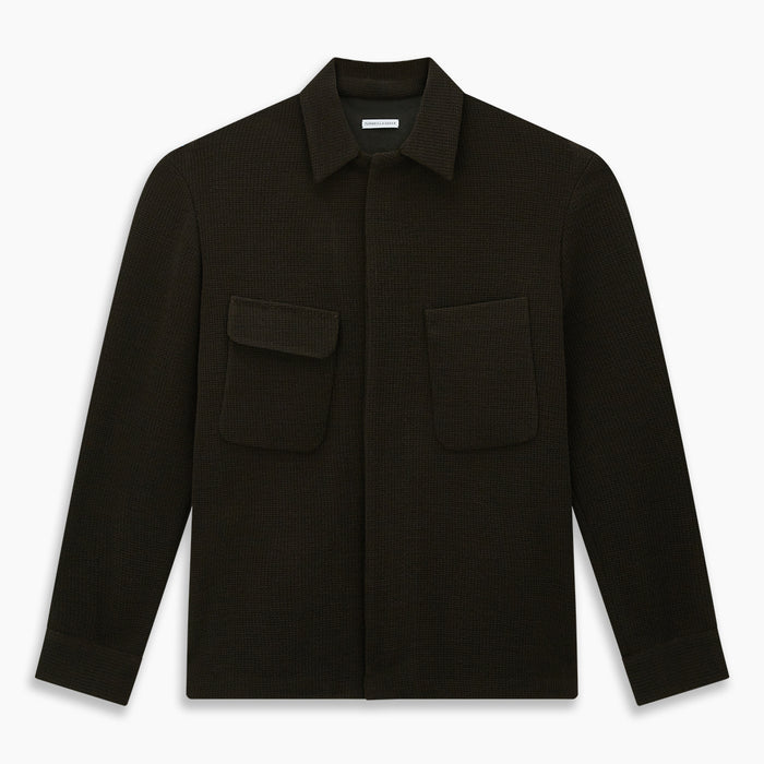 Dark Chocolate Greenwich Knitted Overshirt Image 5
