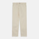 A pair of Turnbull & Asser Ecru Sanforized Denim Jeans with five pockets, button closure, and silver rivets, shown against a plain white background.