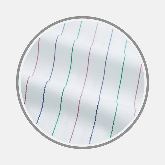 Pink and Green Wide Pinstripe Fabric