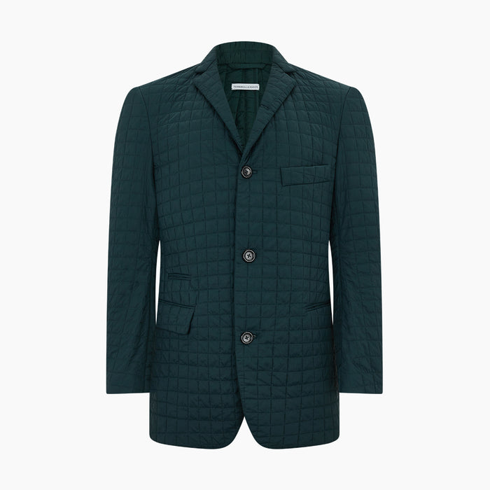 Fulham Forest Green Single-Breasted Quilted Blazer Image 4
