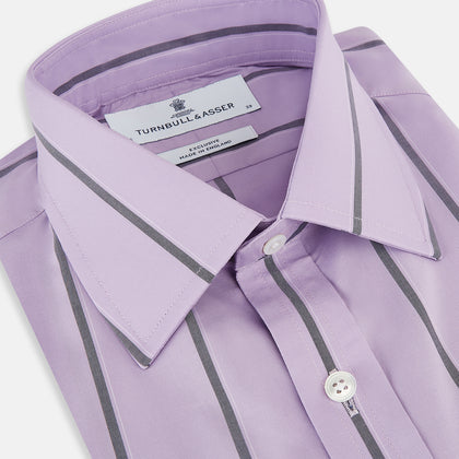 Lilac Track Stripe Mayfair Shirt Image 1