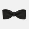 View 1 of product The Casino Royale Shantung Silk Bow Tie by Turnbull & Asser, as seen on James Bond, features a classic shape in black silk and is set against a plain white background—a timeless gentleman’s accessory.