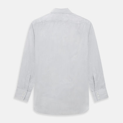 Midnight Blue and Grey Fine Stripe Mayfair Shirt Image 2