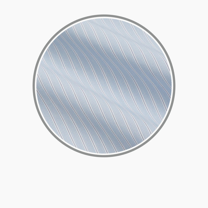 Pale Blue Stripe West Indian Sea Island Cotton Fabric Image 2