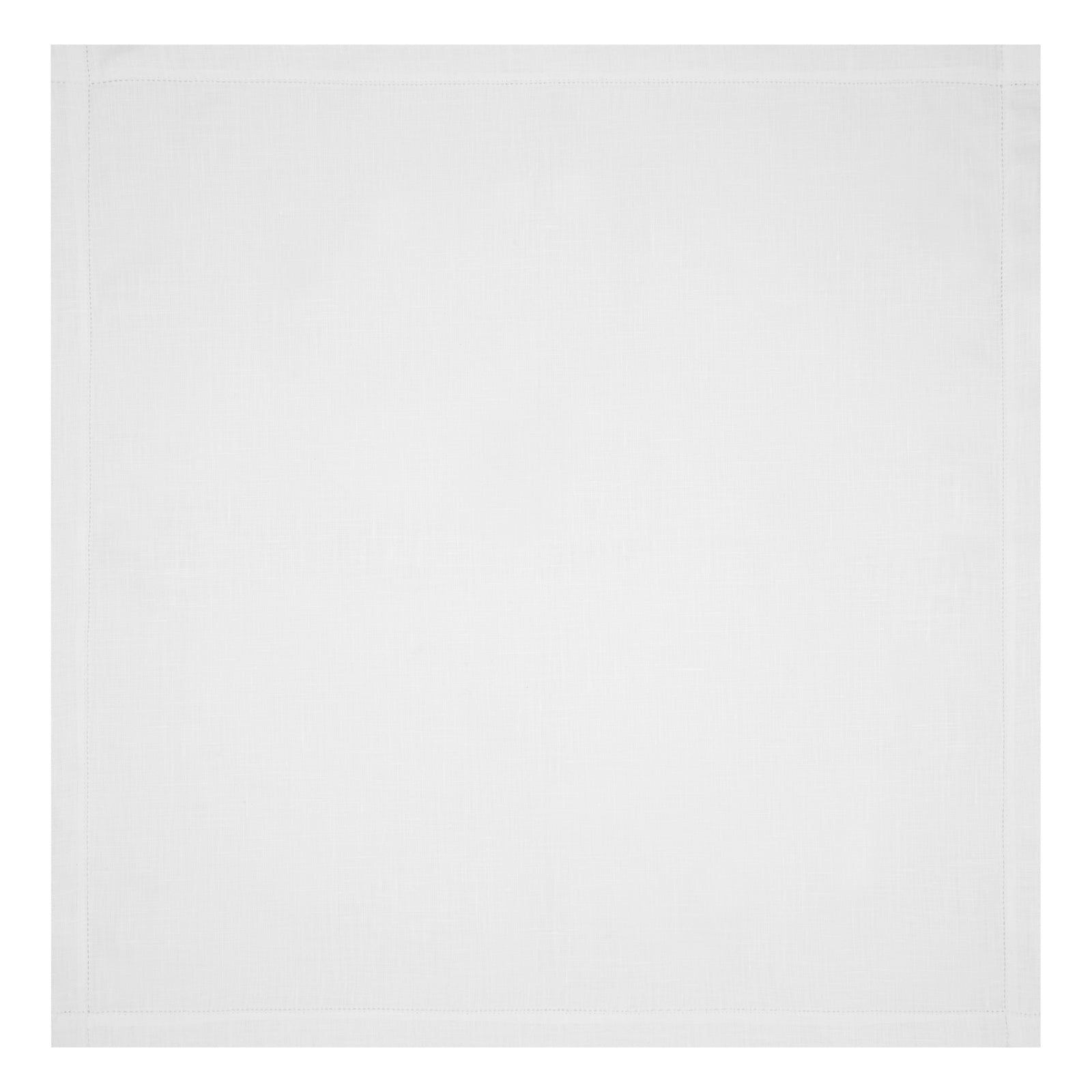 View 2 of product The Turnbull & Asser White Linen Handkerchief, elegantly folded with a corner turned down, evokes classic evening jacket style and is shown against a plain white background.