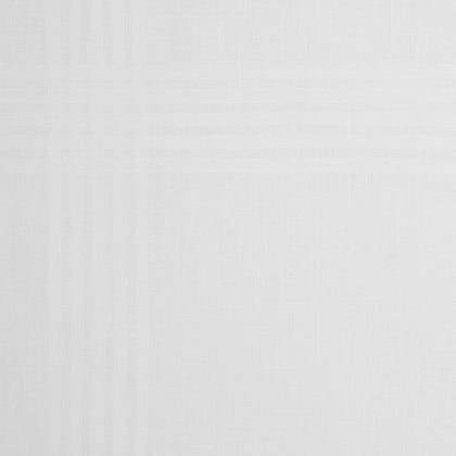 White Cross Stripe Hand-Rolled Linen Handkerchief Image 2