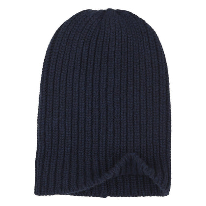 Navy Ribbed Cashmere Hat Image 1
