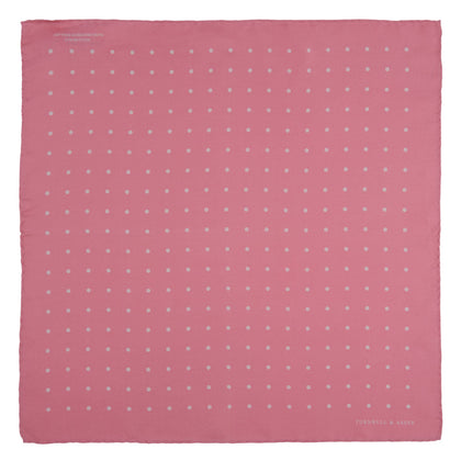 Rose and White Spot Silk Pocket Square Image 1