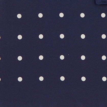 Navy Spot Silk Pocket Square Image 2