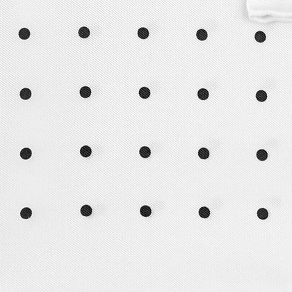 White and Black Spot Silk Pocket Square Image 2