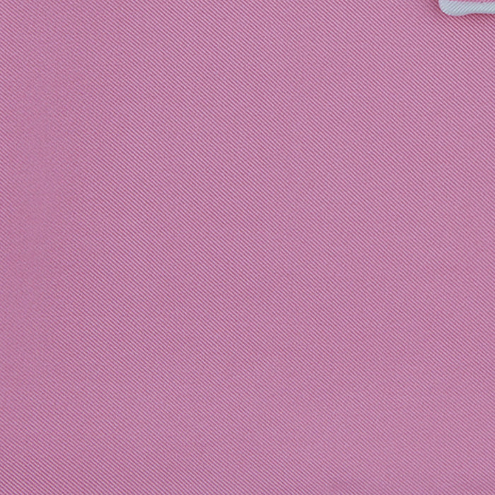 Pink and White Piped Silk Pocket Square Image 2