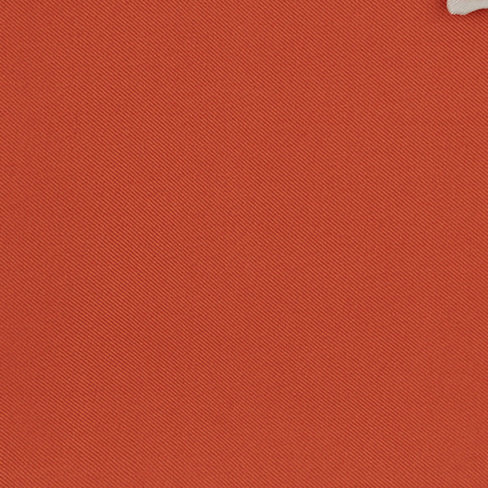 A classic men's accessory, the Turnbull & Asser Dark Orange and White Piped Silk Pocket Square adds a timeless touch to any look.