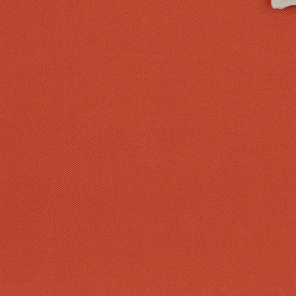 Dark Orange and White Piped Silk Pocket Square Image 2