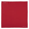 View 2 of product A classic accessory, the Turnbull & Asser Red and White Piped Silk Pocket Square is neatly folded to showcase both colors, with the brand’s logo in white on the corner.