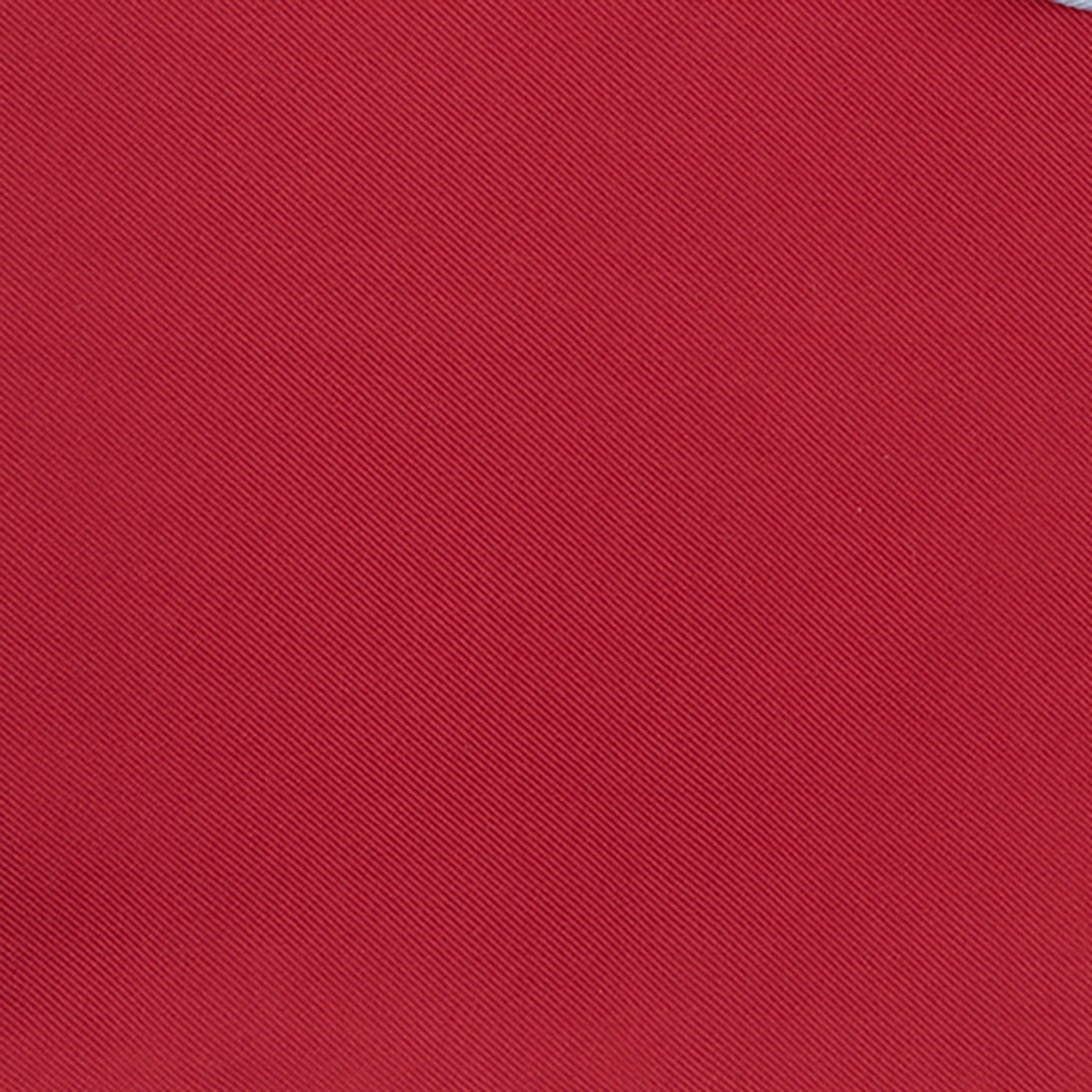 View 3 of product A classic accessory, the Turnbull & Asser Red and White Piped Silk Pocket Square is neatly folded to showcase both colors, with the brand’s logo in white on the corner.